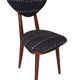 Chaise en tissu noir perennials dotty, europe, années 1960