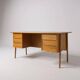 Bureau scandinave double face vintage des années 60/70