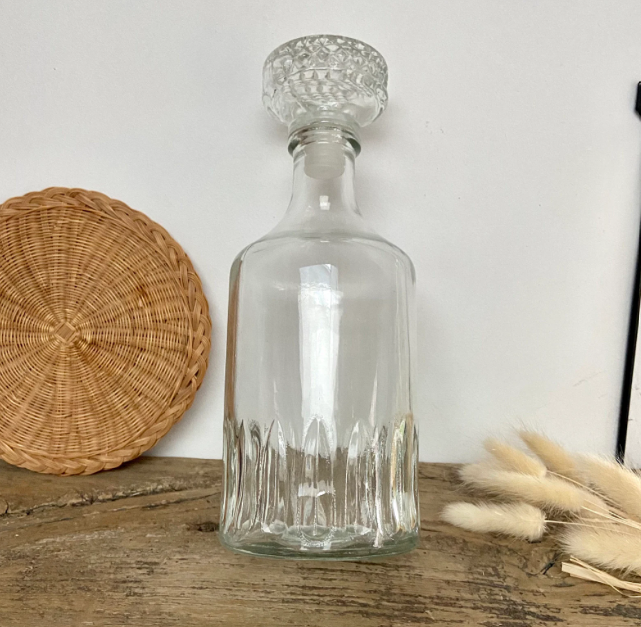 Vintage whisky decanter cut glass