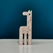 Paperweight giraffe statuette - travertine - Fratelli Mannelli - made in Italy - vintage.