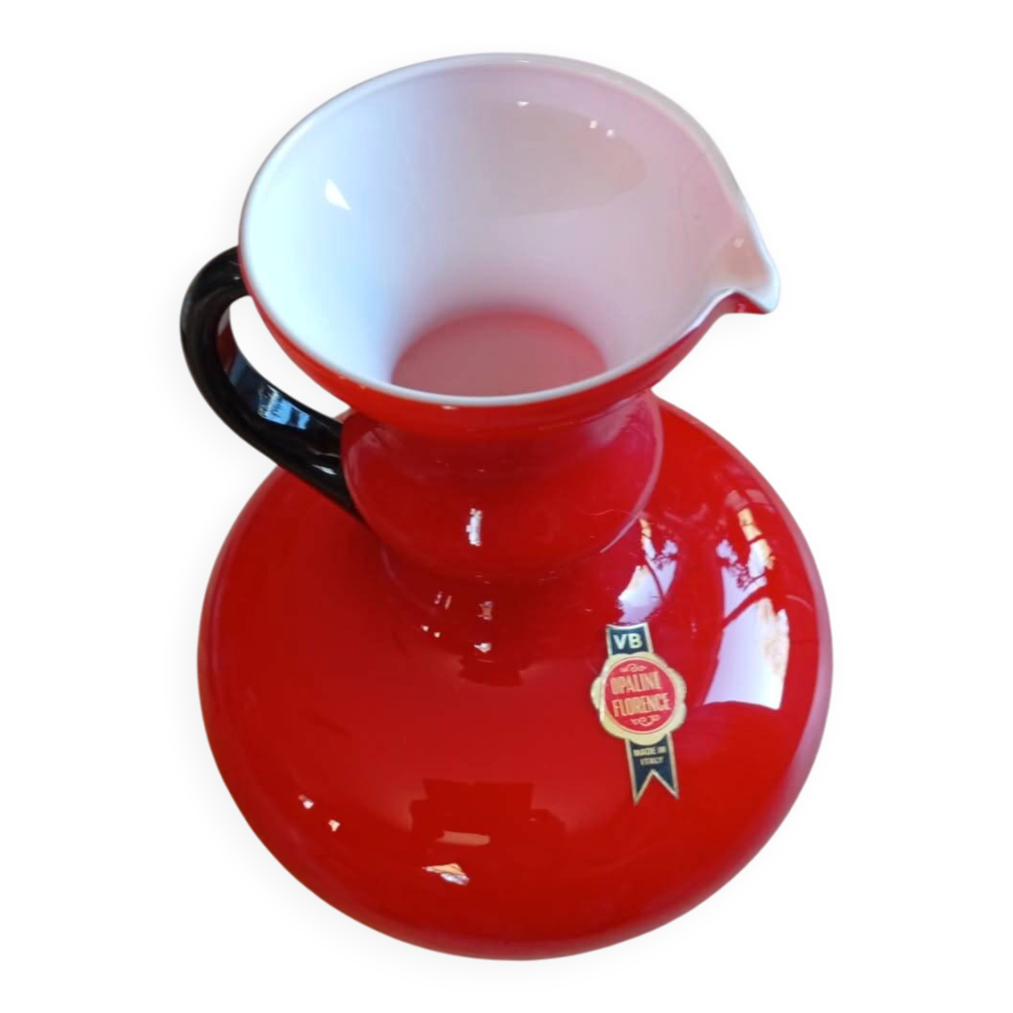 Opaline pitcher from Florence, 60s-70s, VB house.