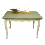 Dining table restyled gray and cream