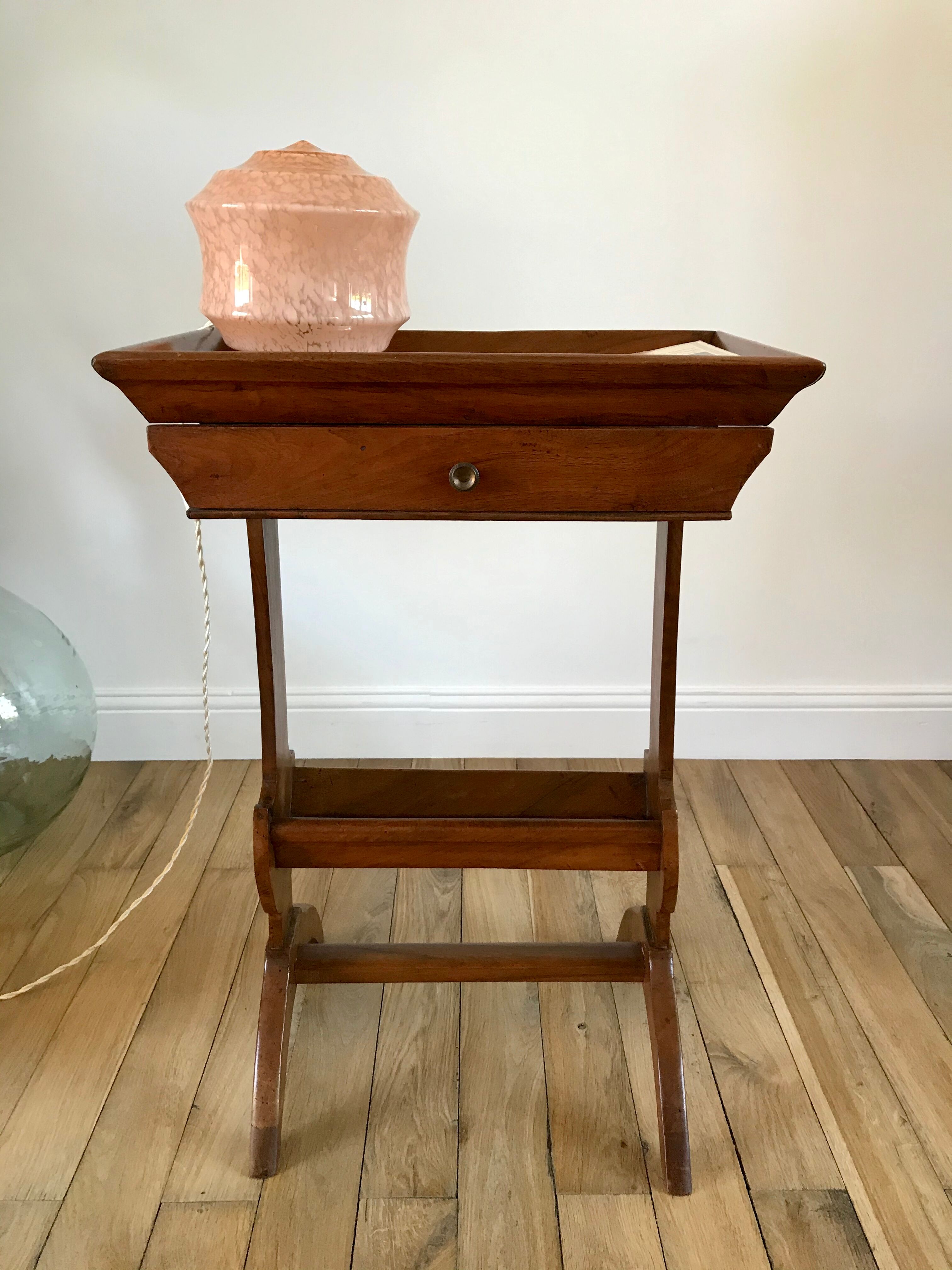 Bedside table / side cabinet in oak late nineteenth century