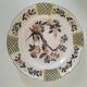 Saint-Clément plate with polychrome floral decoration