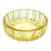 Salière Art Déco, verre ambre, Ząbkowice, Pologne, années 1930