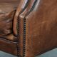 Sheepskin leather club chair with beautiful colours and comfortable seat