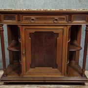 Antique low furniture of the buffet / sideboard / serving table type in Louis XVI style.