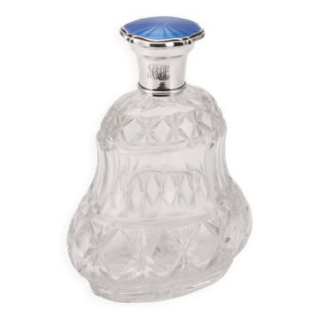 Antique 19thC Regency Solid Silver & Cut Glass Scent Bottle, London c.1812