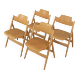 SE 18 folding chairs by Egon Eiermann for Wilde & Spieth, 1950s (set of 4)