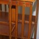 Edwardian revolving library in burl walnut with Sheraton inlay circa 1900