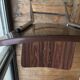 4 chaises en formica vintage marron effet bois