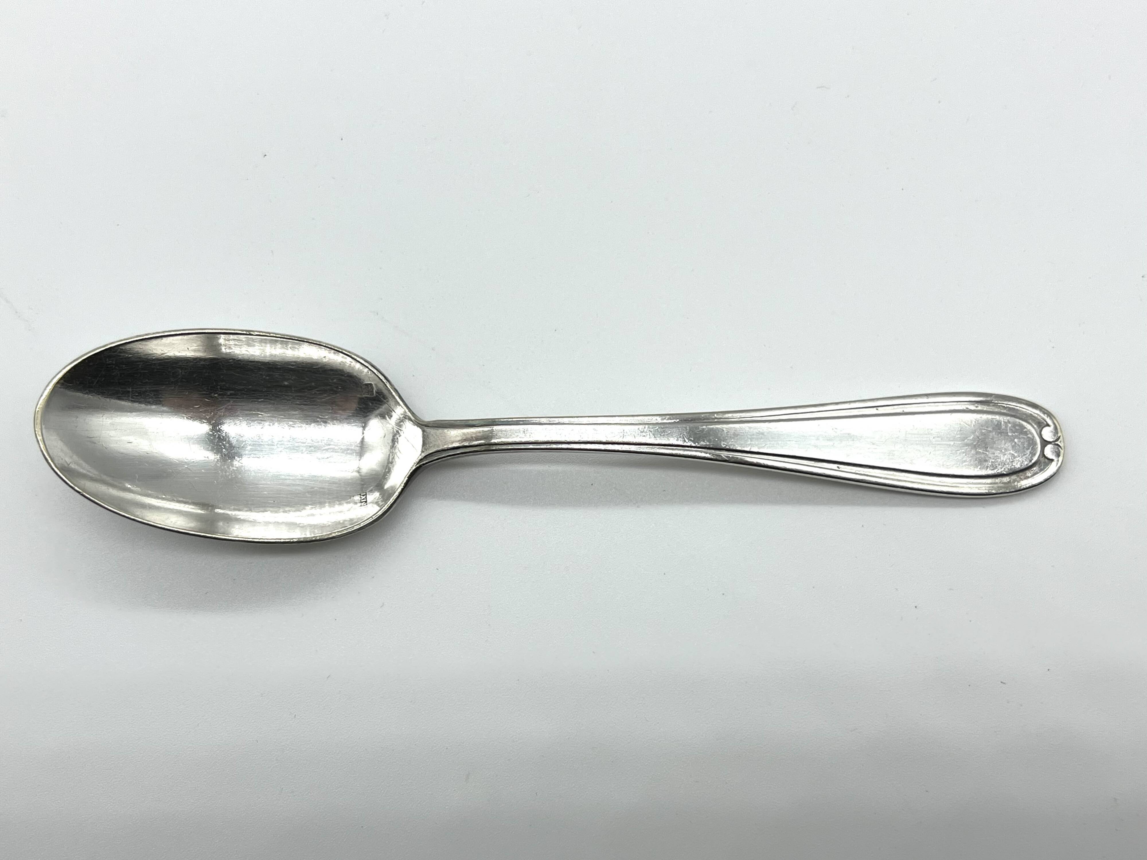 6 silver-plated metal teaspoons PIX 18 microns – France – mid-20th century