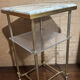 Brass and marble side table