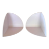 Bookends Fermalibro 4909 Whites by Giotto Stoppino for Kartell