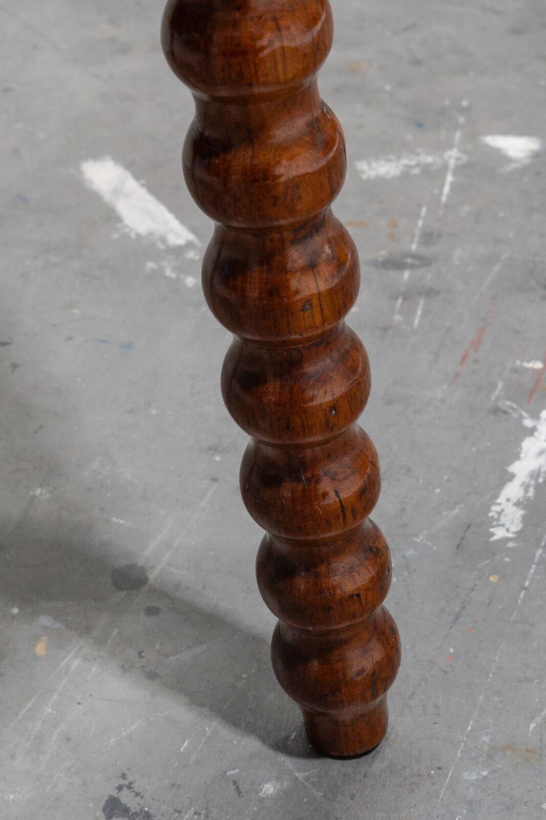 Table d'appoint tripode victorienne antique en chêne, XIXe siècle