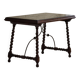 Antique Italian desk table, walnut and marble, Naples, 19th century.