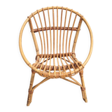 Rattan basket armchair for children