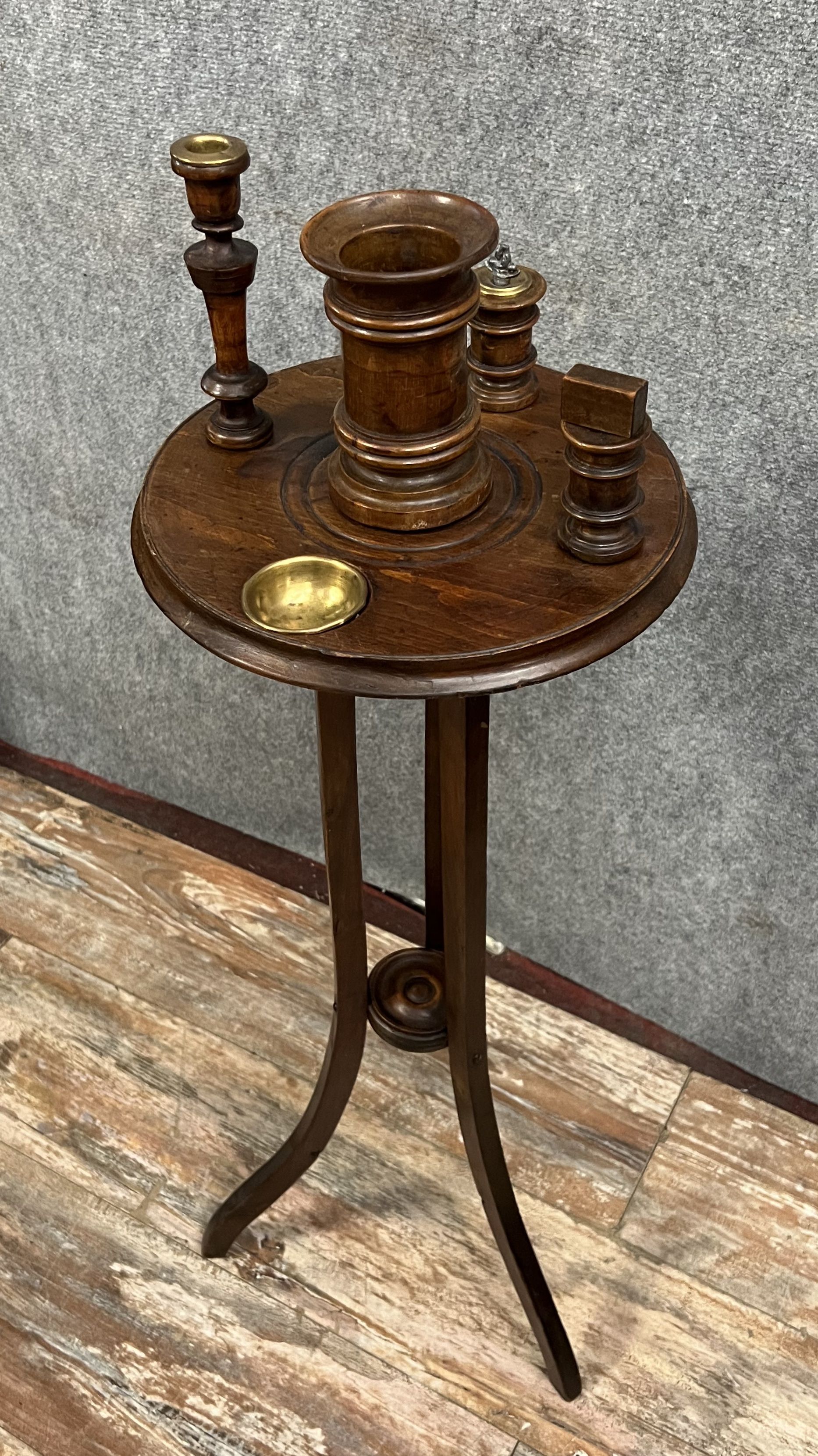 Smoking table Napoleon III era solid wood around 1880