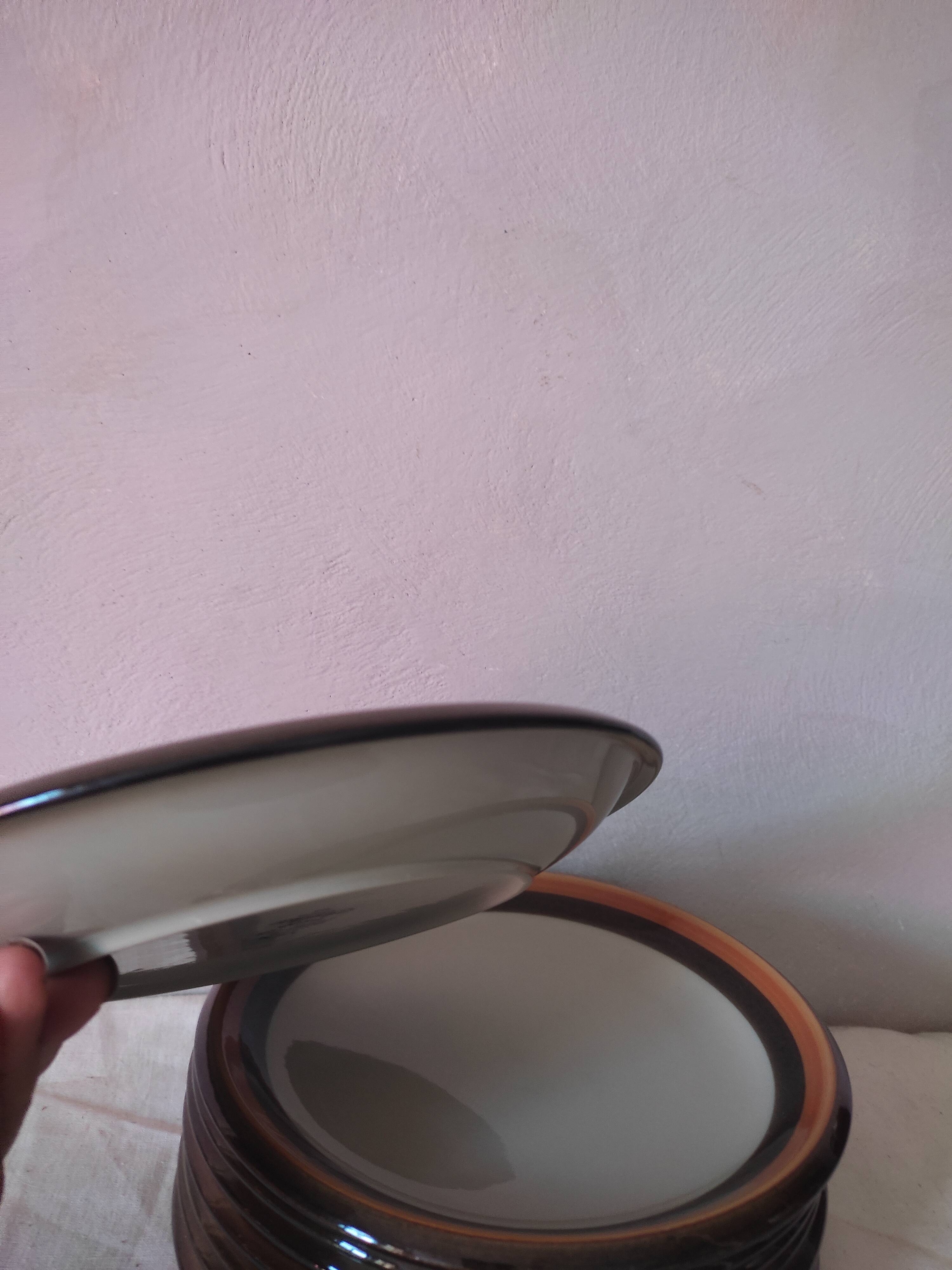 8 Swedish plates made of Rorstrand sandstone