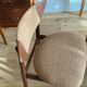 Chaise scandinave vintage en bouclette terracotta « Else »