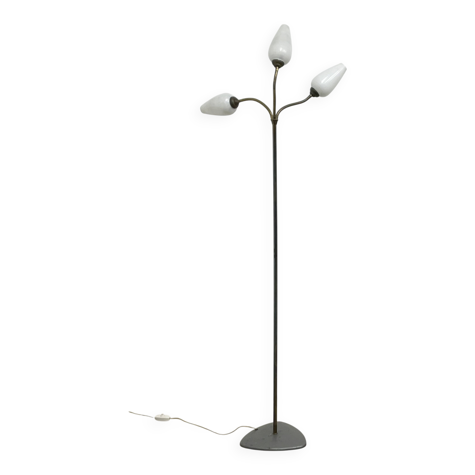 Three-flute floor lamp, circa 1950