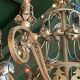 Flower garland chandelier