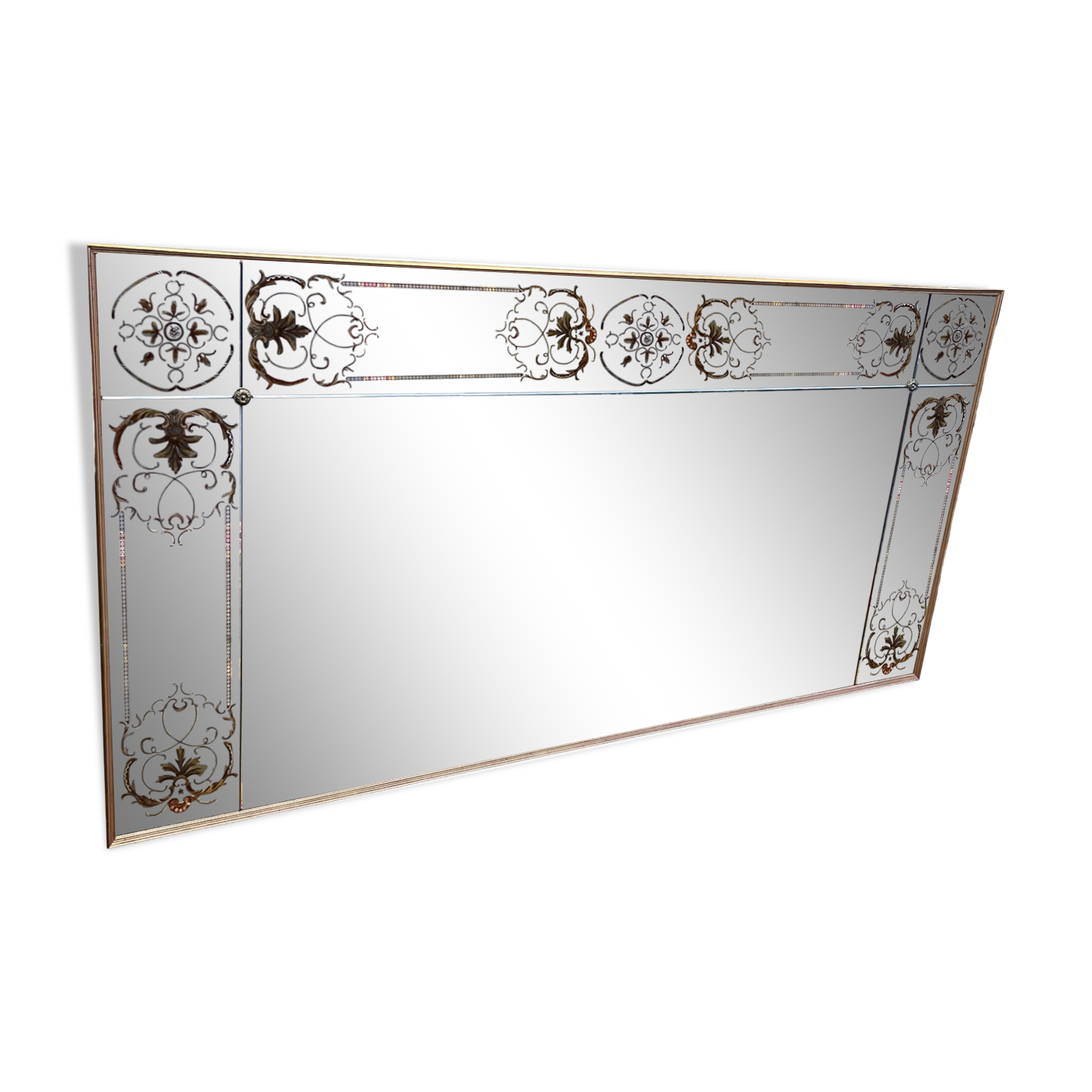 Bistro mirror - eglomised glass brasserie