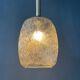 Transparent glass pendant with pattern, mid-century style