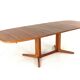 Large oval extendable dining table Gudme Danish design in teak - restored