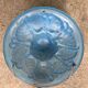 Chandelier, blue glass paste art deco Degué