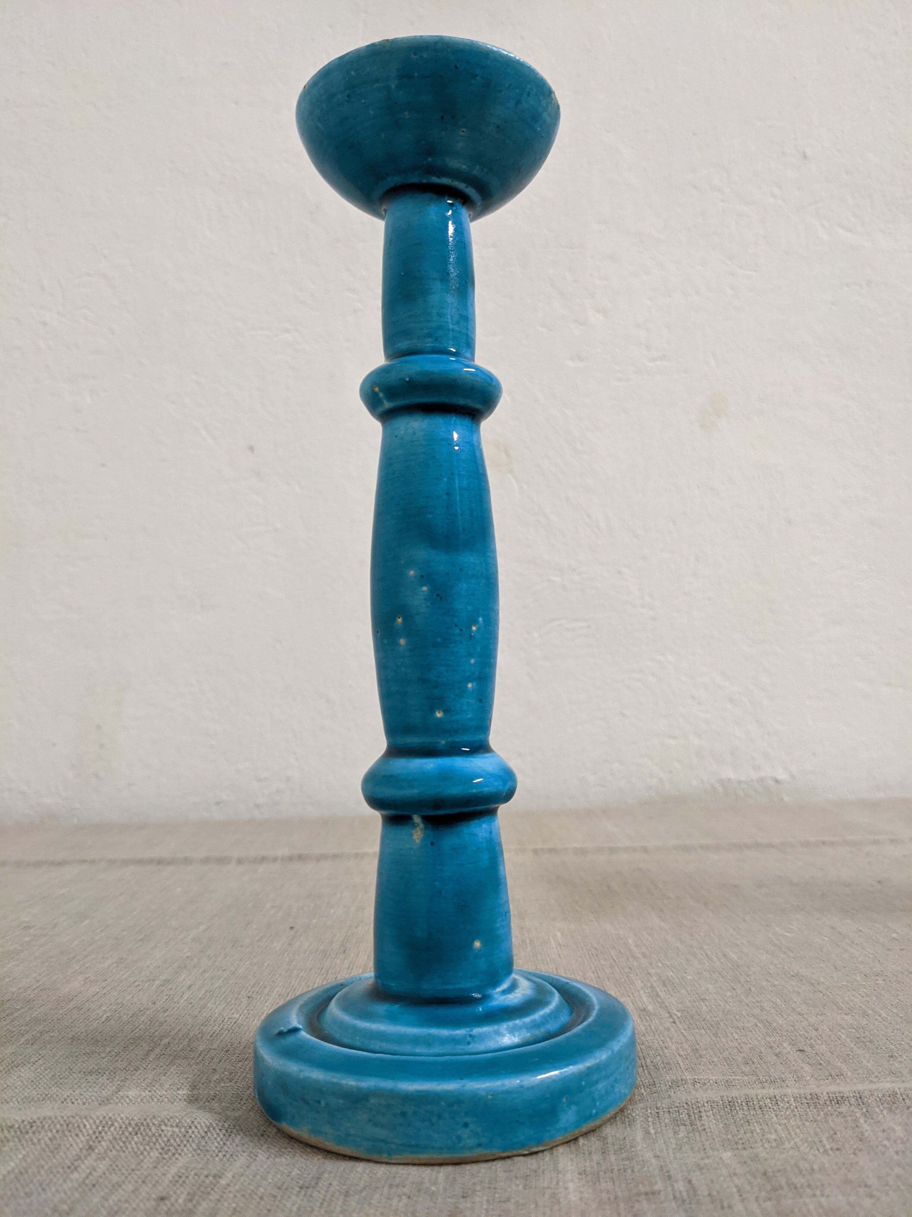 Pair of earthenware candle holders from the 60s/70s