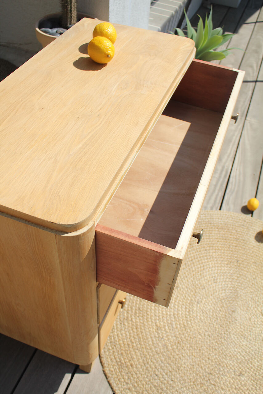 Commode vintage pieds compas