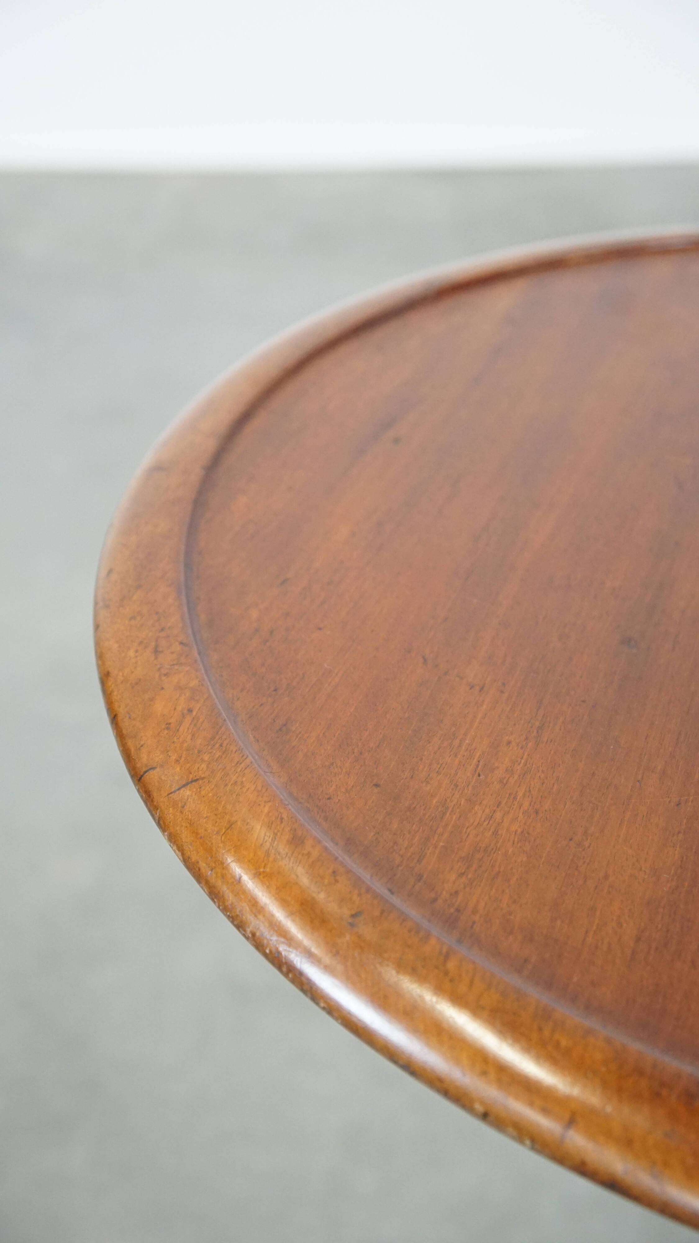 Round antique English side/wine table from the mid-19th century