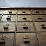 Mid century wooden apothecary drawers, 1940s, 50s