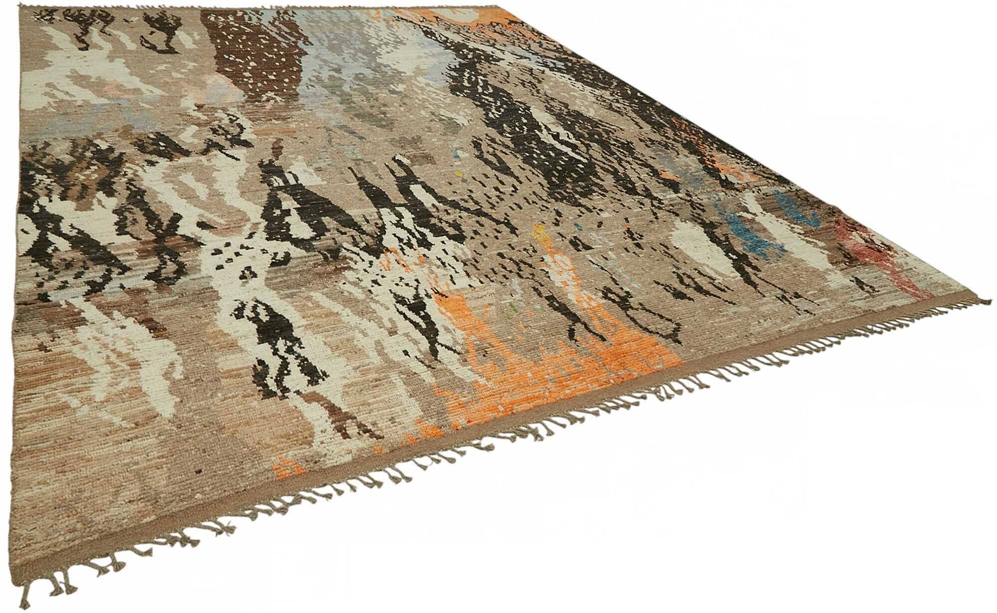 Hand-Knotted Turkish Contemporary 326 cm x 416 cm Multicolor Wool Carpet