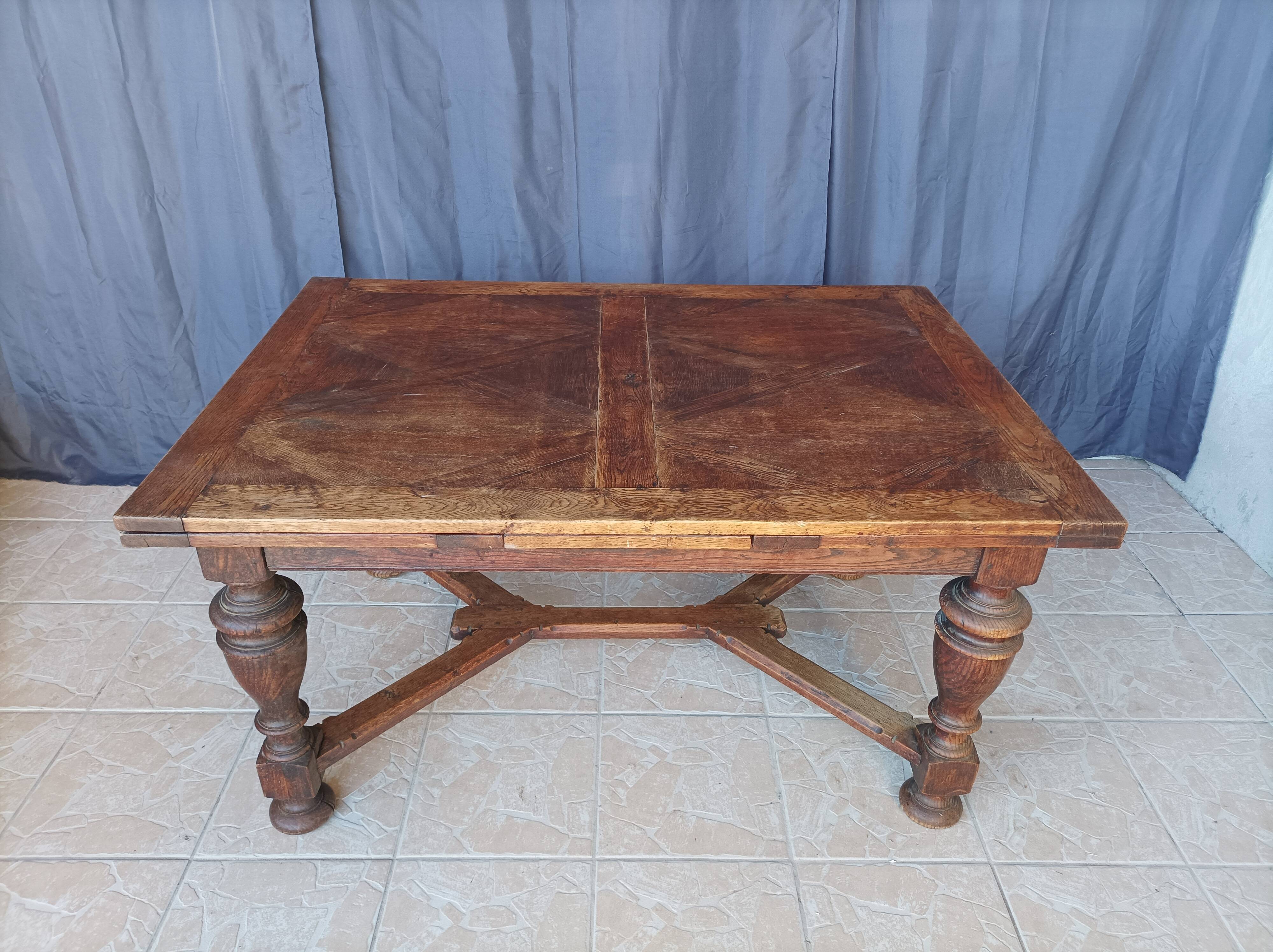 Rustic table XIXth in oak