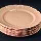 8 vintage dessert plates Salins powder pink – Ø 21.6 cm