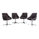 Set of 4 vintage swivel shell chairs - 1970s