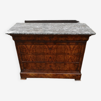 Commode Louis Philippe ronce de noyer