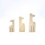 Family of 3 giraffes in travertine by Fratelli Mannelli