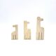 Family of 3 travertine giraffes by Fratelli Mannelli