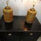 Duo of vintage metal lamps