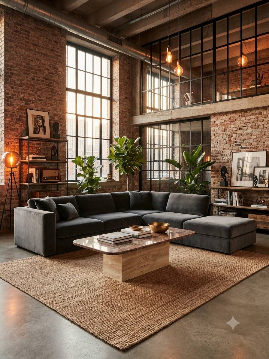 Table basse de style brutaliste