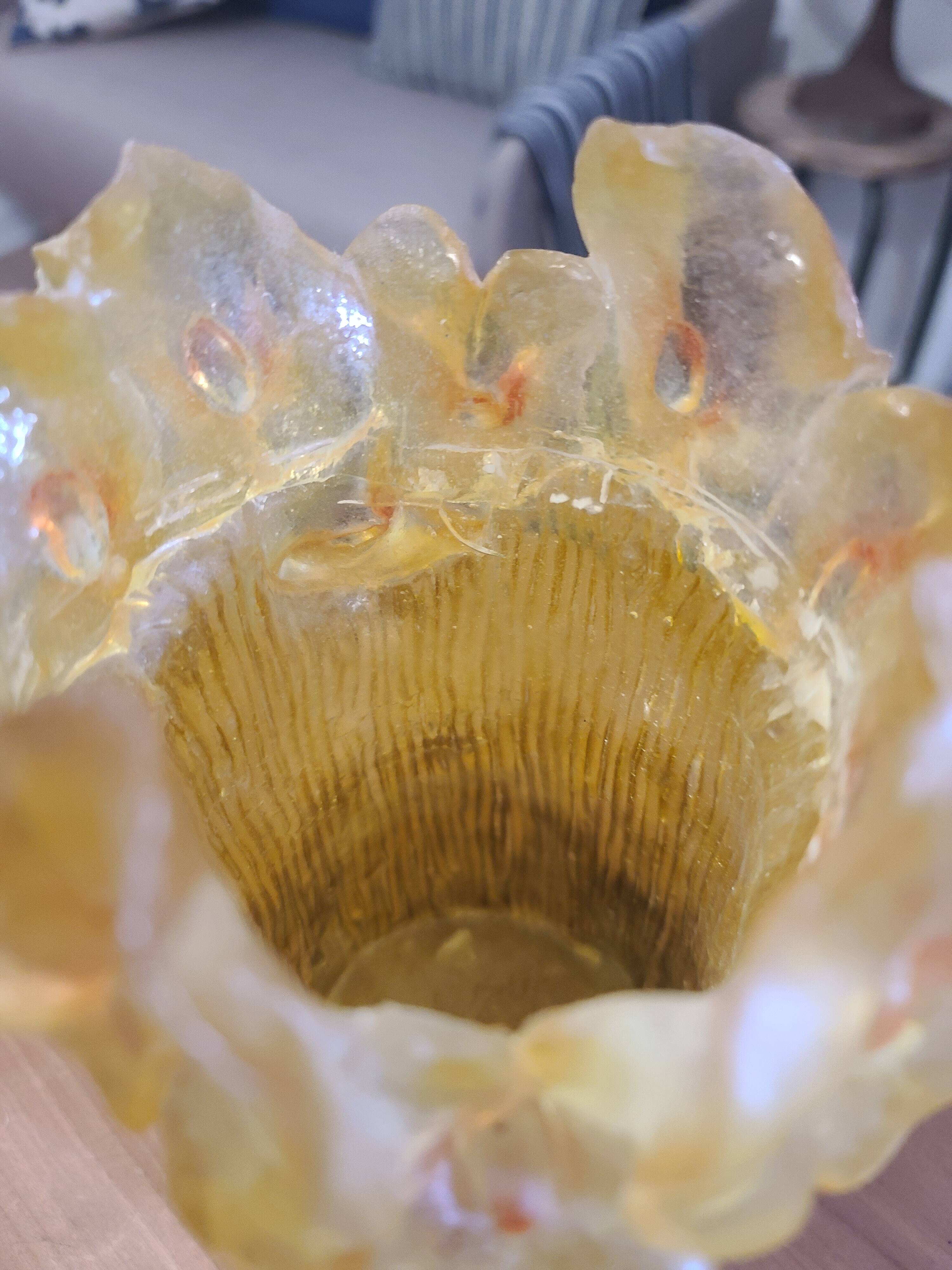 Resin vase design in Space Age style from the 1970s.