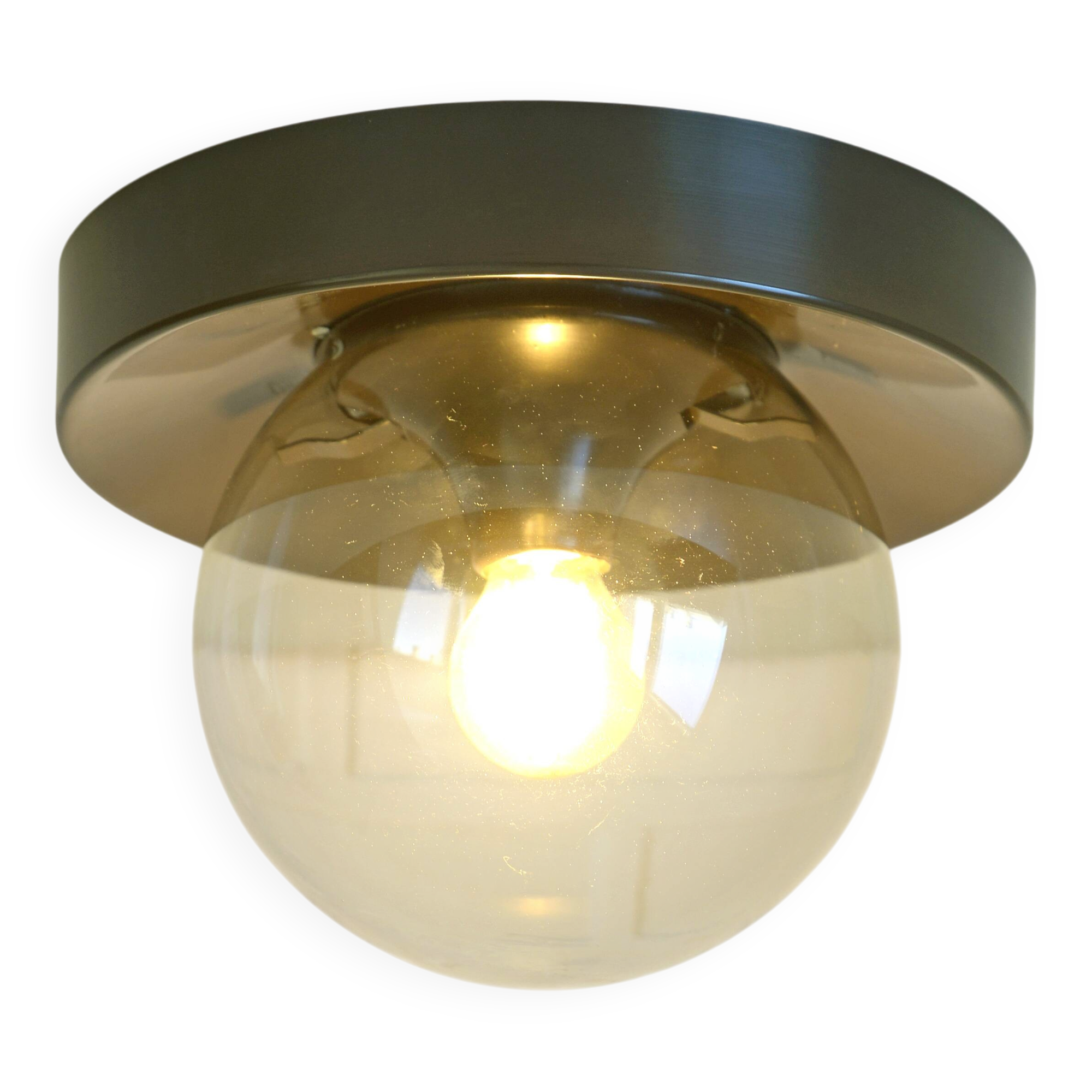 Vintage sconce flush mount mid-century ceiling light space age style 1980's