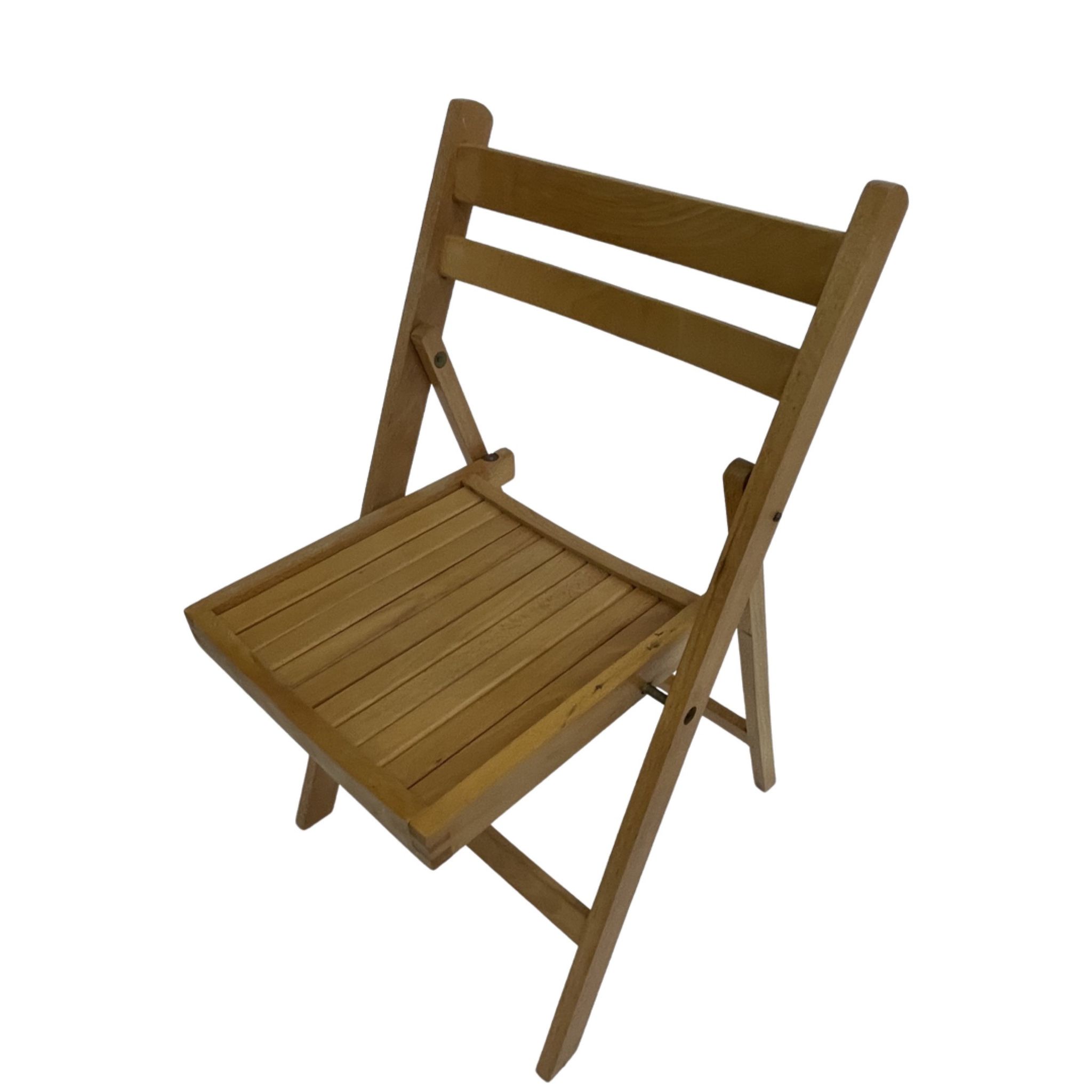 Set of four vintage wooden folding chair minimalism design 60s