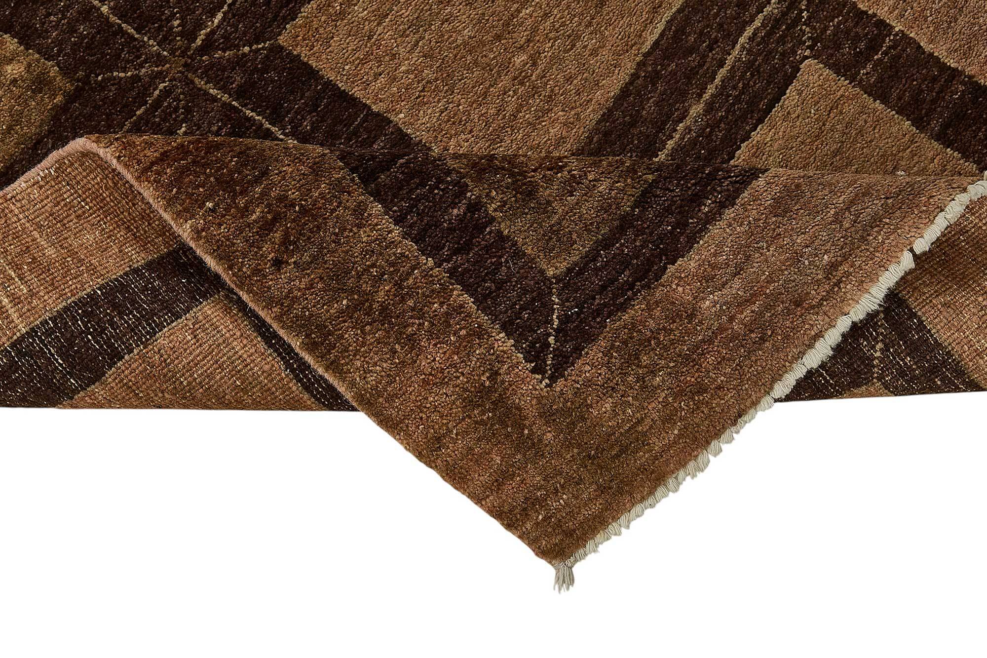 Tapis Oushak en laine noué à la main, 77 cm x 281 cm