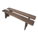 Paire de bancs de ferme rustique ancien