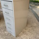 Industrial grey metal chest of drawers, 1980s