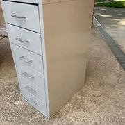 Industrial grey metal chest of drawers, 1980s